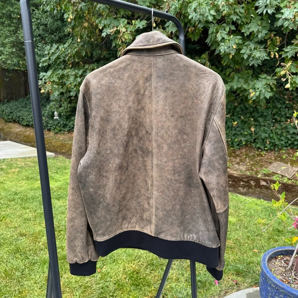 Banana Republic Men's Brown Leather Jacket - Picture 2 of 9